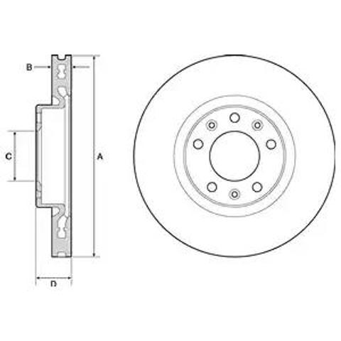 Диск тормозной передний BG4669C DELPHI