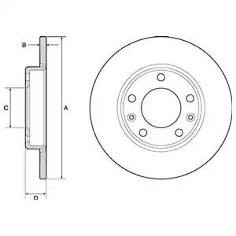 Autooil delphi диск гальм. задн. peugeot 308 13- BG4670C