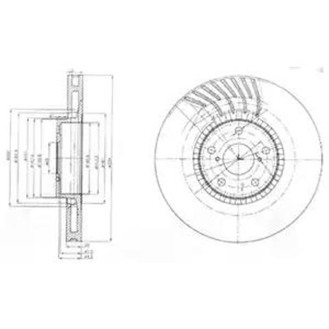Передний тормозной диск BG9011 DELPHI