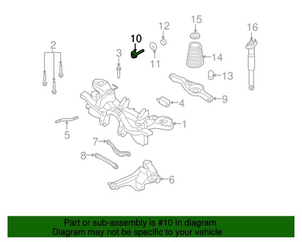BP4K2866ZB MAZDA Болт крепления заднего нижнего рычага, внутренний купить в Харьков