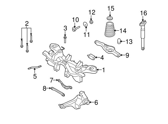 MAZDA BP4K2866ZB Болт крепления заднего нижнего рычага, внутренний в наличии Украина