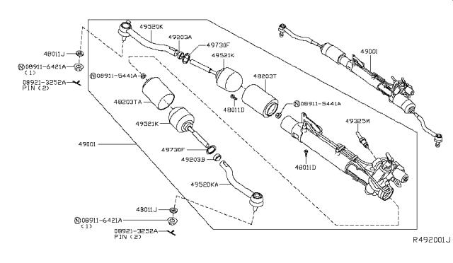 Наконечник рулевой тяги, внешний D8640JA00A NISSAN