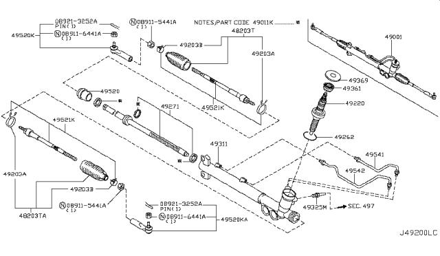 Рулевой наконечник D8E20CG80A NISSAN