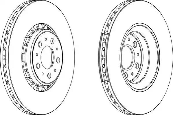 Диск тормозной передний Фольксваген Гольф III