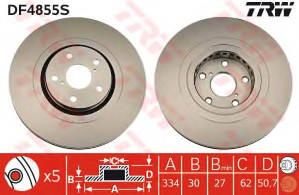 DF4855S Передние тормозные диски купить Кривой Рог