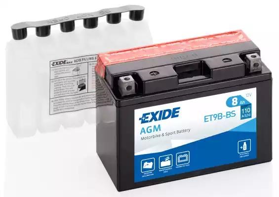 Аккумулятор автомобильный ET9BBS EXIDE