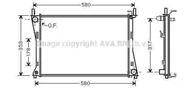 AVA FDA2325 Радиатор в наличии Ужгород