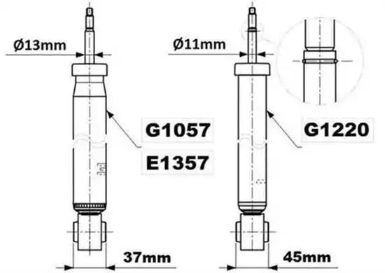 Подвеска амортизатора/аморт. стойки G1220 MONROE
