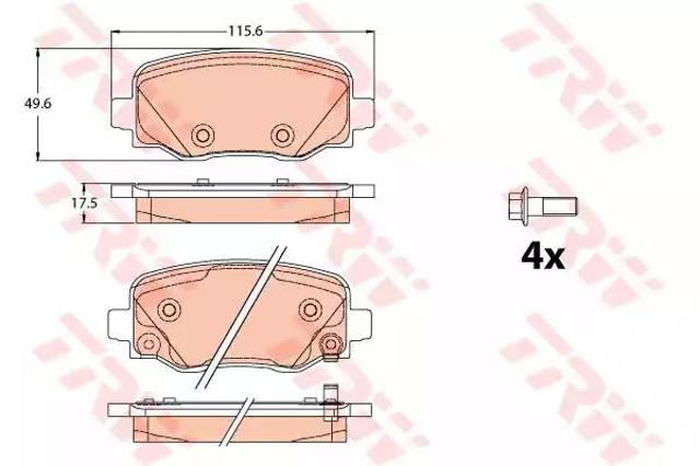 GDB2116 TRW Задние тормозные колодки купить в Ужгород