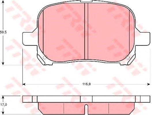 TRW GDB3152 Колодки тормозные передние дисковые в наличии Полтава