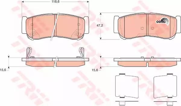GDB3419 Колодки тормозные задние дисковые купить Хмельницкий