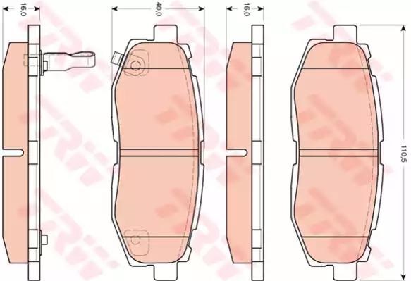 GDB3442 TRW Колодки тормозные задние дисковые купить в Ужгород