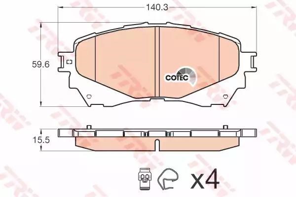 GDB3580 TRW Передние тормозные колодки купить в Павлоград