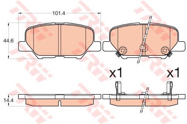 TRW GDB3583 Колодки тормозные задние дисковые в наличии Киев