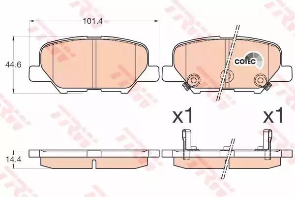 GDB3583 TRW Колодки тормозные задние дисковые купить в Николаев
