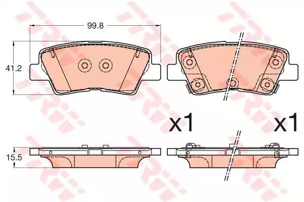 GDB3594 TRW Задние тормозные колодки купить в Полтава