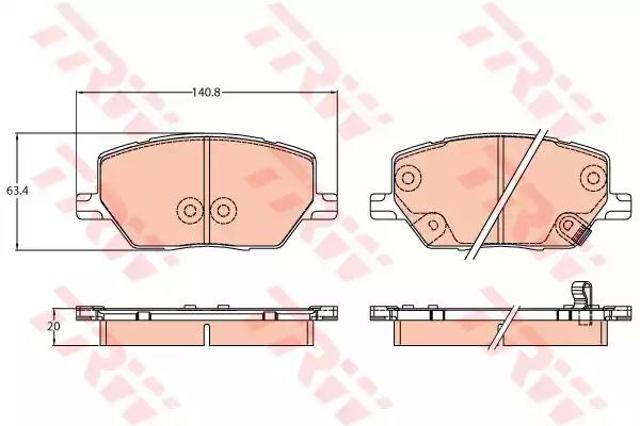 Тормозные колодки GDB3629 TRW