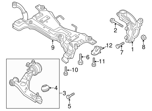 GJ2134098B MAZDA Болт крепления передней шаровой опоры к цапфе купить в Запорожье