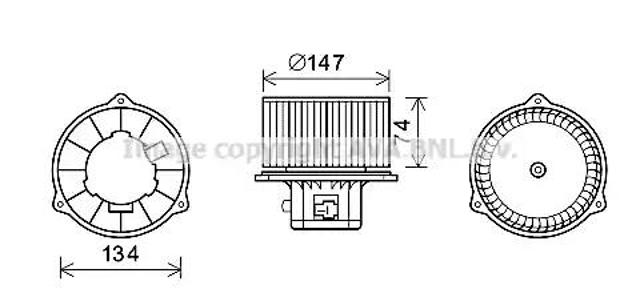 Отопителя салона HY8354 AVA