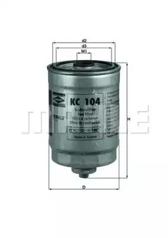 Топливный фильтр KC104 MAHLE