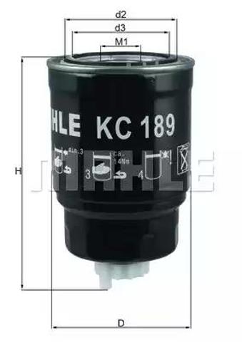 KC189 MAHLE Фильтр топливный купить в Львов