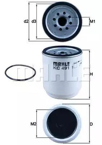 Фильтр-отстойник топлива грубой очистки KC491D MAHLE