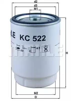 Топливный фильтр KC522D MAHLE