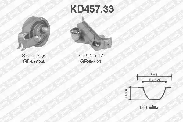 Autooil комплект ременя газорозподільного механізму KD45733