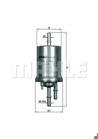 Фильтр тонкой очистки топлива KL1563 MAHLE
