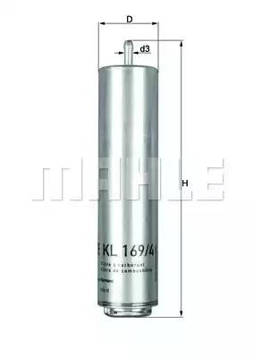 Фильтр тонкой очистки топлива KL1694D MAHLE