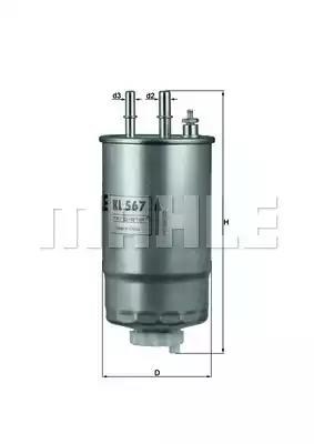 KL567 MAHLE Топливный фильтр купить в Житомир