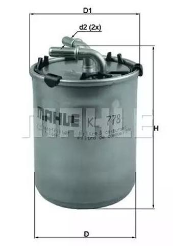 Фильтр-отстойник топлива грубой очистки KL778 MAHLE