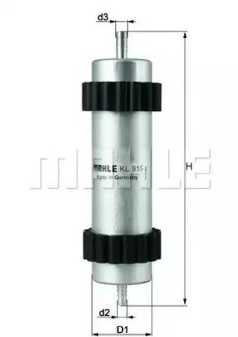 Фильтр топлива KL915 MAHLE