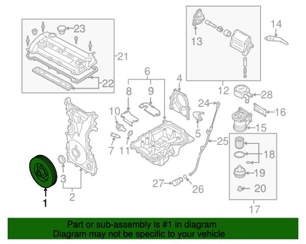 MAZDA L3K911400 Шкив коленвала в наличии Винница