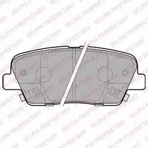 Колодки тормозные задние, дисковые LP2202 DELPHI