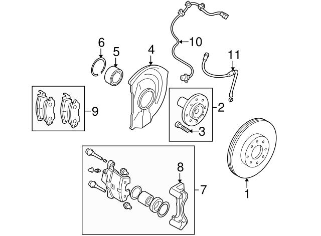 Кольцо стопорное подшипника передней ступицы MB303868 MITSUBISHI