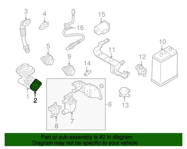 Прокладка EGR клапана рециркуляции MD358490 MITSUBISHI