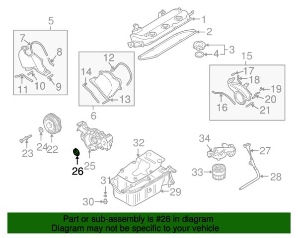 Передний сальник коленвала для авто MD372249 MITSUBISHI