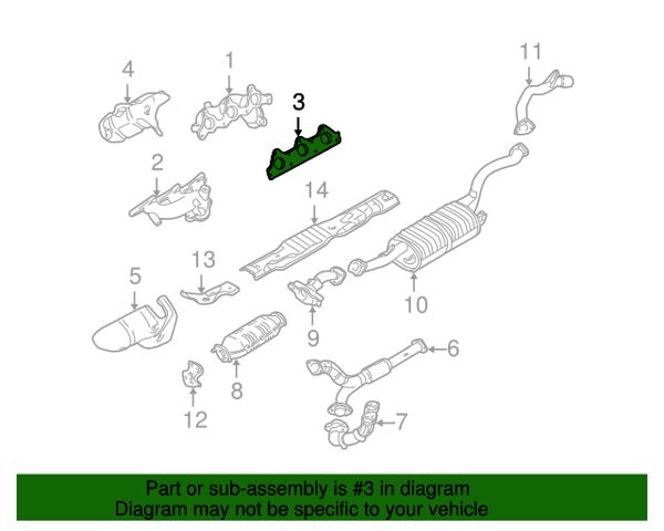 MITSUBISHI MR281721 Прокладка выпускного коллектора в наличии Сумы