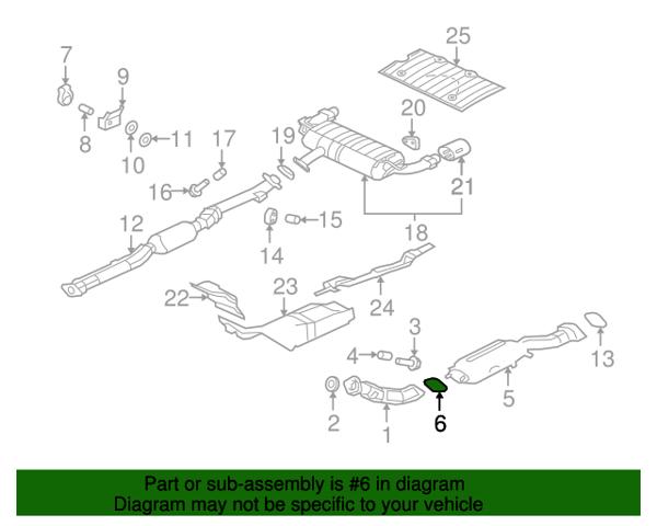 Прокладка приемной трубы Митсубиси Паджеро III