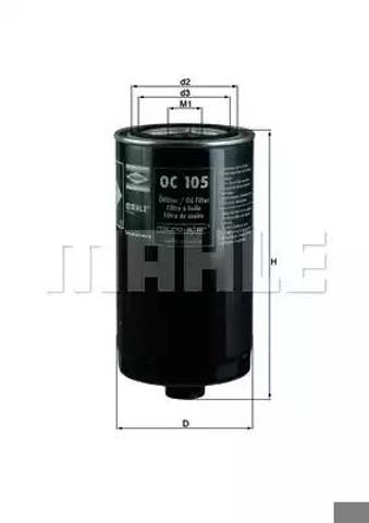 OC105 MAHLE Фильтр масляный купить в Тернополь