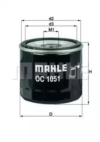 OC1051 MAHLE Фильтр масляный купить в Кривой Рог