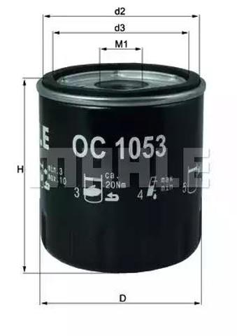 MAHLE OC1053 Фильтр масляный в наличии Винница