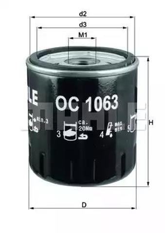 MAHLE OC1063 Масляный фильтр в наличии Павлоград