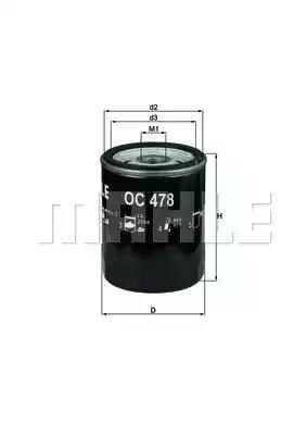 Масляный фильтр OC478 MAHLE