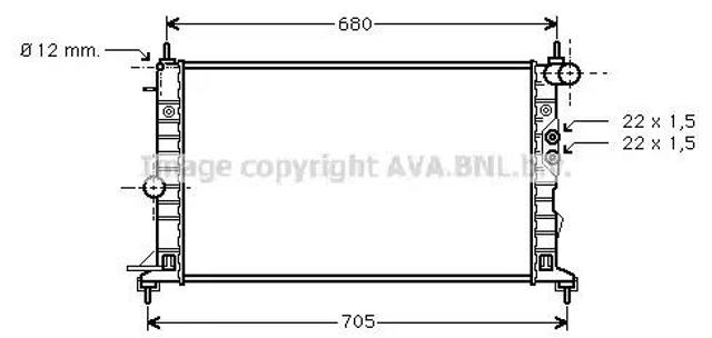 Радиатор OLA2244 AVA