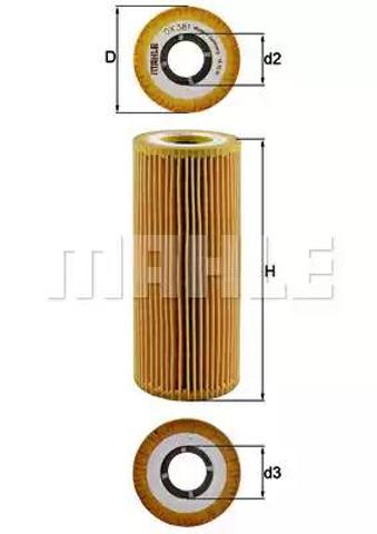 MAHLE OX381D Масляный фильтр в наличии Ирпень