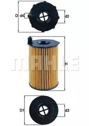 Фильтр масляный ДВС OX420D MAHLE