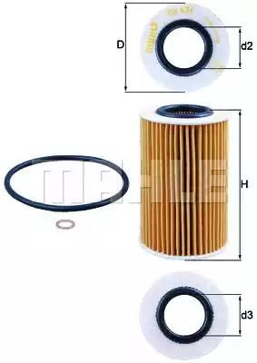 MAHLE OX436D Масляный фильтр в наличии Черкассы