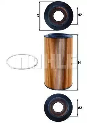 Маслофильтр OX561D MAHLE